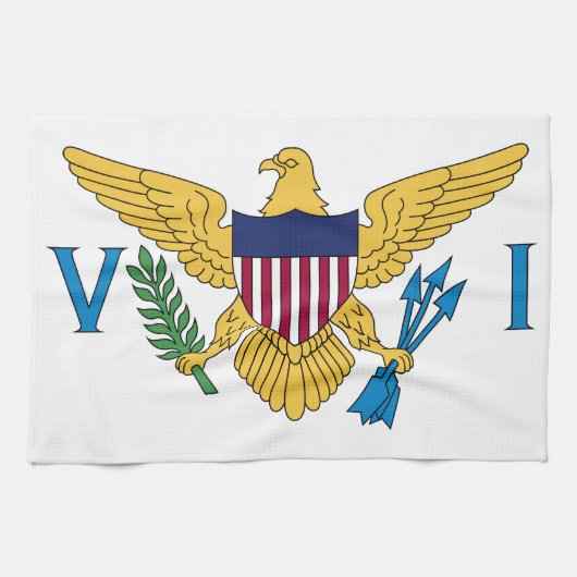 Vlag van de Amerikaanse Maagdeneilanden Theedoek (Horizontaal)
