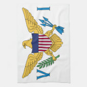 Vlag van de Amerikaanse Maagdeneilanden Theedoek (Verticaal)