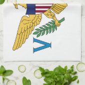 Vlag van de Amerikaanse Maagdeneilanden Theedoek (Gevouwen)