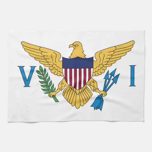 Vlag van de Amerikaanse Maagdeneilanden Theedoek (Horizontaal)