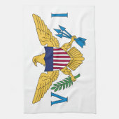 Vlag van de Amerikaanse Maagdeneilanden Theedoek (Verticaal)