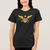 Vlag van de Amerikaanse Maagdeneilanden Tri-Blend Shirt (Voorkant)