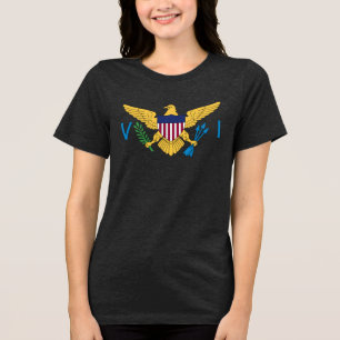 Vlag van de Amerikaanse Maagdeneilanden Tri-Blend Shirt