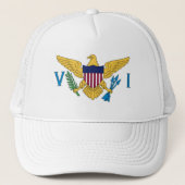 Vlag van de Amerikaanse Maagdeneilanden Trucker Pet (Voorkant)