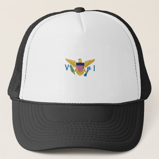 Vlag van de Amerikaanse Maagdeneilanden Trucker Pet (Voorkant)