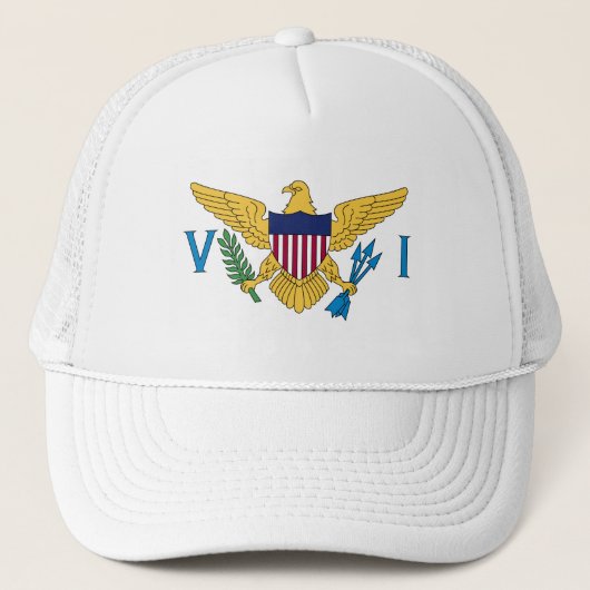 Vlag van de Amerikaanse Maagdeneilanden Trucker Pet (Voorkant)