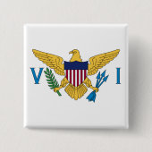 Vlag van de Amerikaanse Maagdeneilanden Vierkante Button 5,1 Cm (Voorkant)