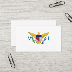 Vlag van de Amerikaanse Maagdeneilanden Visitekaartje