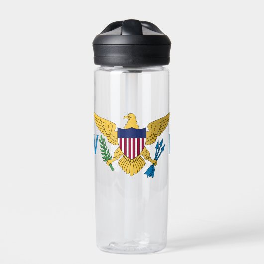 Vlag van de Amerikaanse Maagdeneilanden Waterfles (Voorkant)