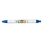 Vlag van de Amerikaanse Maagdeneilanden Zwarte Inkt Pen (Voorkant)