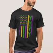 Vlag van de Amerikaanse mardi Gras bij de olievlee T-shirt (Voorkant)
