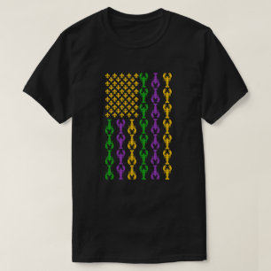 Vlag van de Amerikaanse mardi Gras bij de olievlee T-shirt