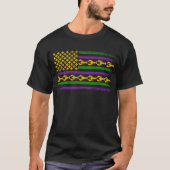 Vlag van de Amerikaanse mardi Gras bij de olievlee T-shirt (Voorkant)