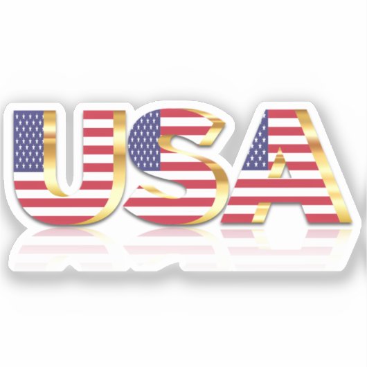 Vlag van de Amerikaanse Patriottische Sticker (Voorkant)