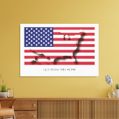 Vlag van de Amerikaanse Patriottische Thuis van AM Canvas Afdruk (Insitu (Woonkamer))