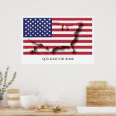 Vlag van de Amerikaanse Patriottische Thuis van AM Poster (Keuken)