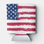 Vlag van de Amerikaanse penseelgrunge Blikjeskoeler (Achterkant)