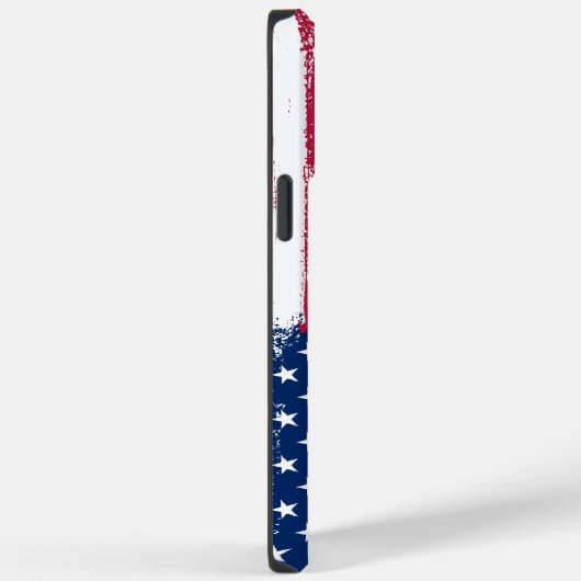 Vlag van de Amerikaanse penseelgrunge Case-Mate iPhone Case (Achterkant / Rechts)