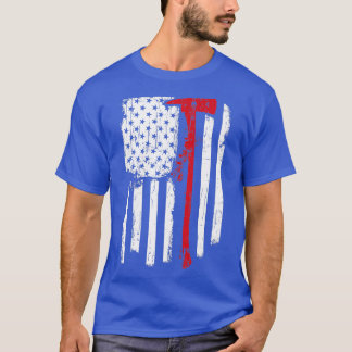 Vlag van de Amerikaanse rode lijn van de brandweer T-shirt