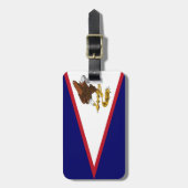 Vlag van de Amerikaanse Samoa Bagagelabel (Voorkant verticaal)