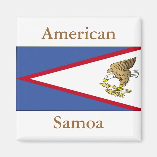 Vlag van de Amerikaanse Samoa Magneet (Voorkant)