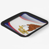 Vlag van de Amerikaanse Samoa Papieren Bordje (Gebogen)
