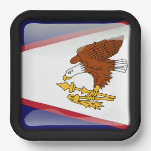 Vlag van de Amerikaanse Samoa Papieren Bordje