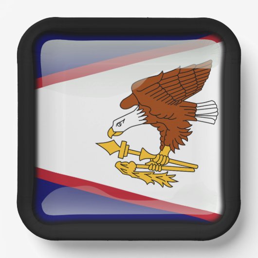 Vlag van de Amerikaanse Samoa Papieren Bordje (Voorkant)