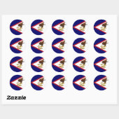 Vlag van de Amerikaanse Samoa Ronde Sticker (Vel)