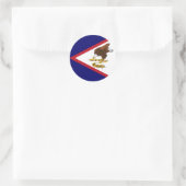 Vlag van de Amerikaanse Samoa Ronde Sticker (Tas)