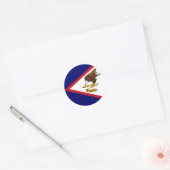 Vlag van de Amerikaanse Samoa Ronde Sticker (Envelop)