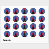Vlag van de Amerikaanse Samoa Ronde Sticker (Vel)