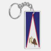 Vlag van de Amerikaanse Samoa Sleutelhanger (Voorkant Links)
