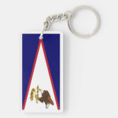 Vlag van de Amerikaanse Samoa Sleutelhanger (achterkant)