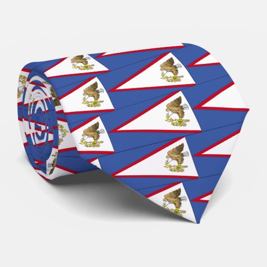 Vlag van de Amerikaanse Samoa Stropdas (Opgerold)