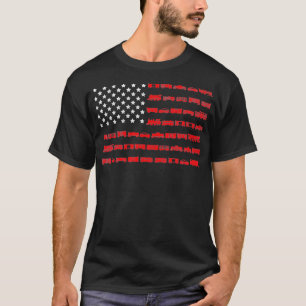 Vlag van de Amerikaanse spoorwegonderneming met tr T-shirt
