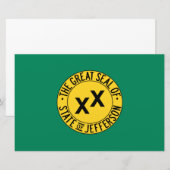 Vlag van de Amerikaanse staat Jefferson Briefpapier (Voorkant / Achterkant)
