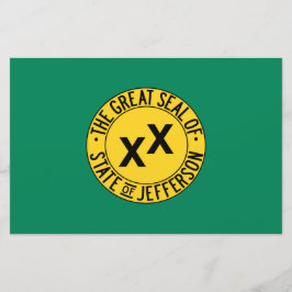 Vlag van de Amerikaanse staat Jefferson Briefpapier
