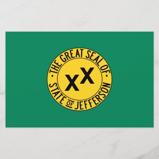 Vlag van de Amerikaanse staat Jefferson Briefpapier (Voorkant)