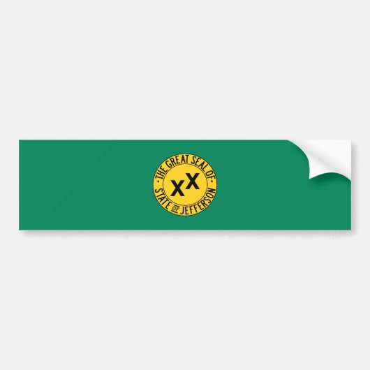 Vlag van de Amerikaanse staat Jefferson Bumpersticker (Voorkant)