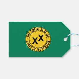 Vlag van de Amerikaanse staat Jefferson Cadeaulabel