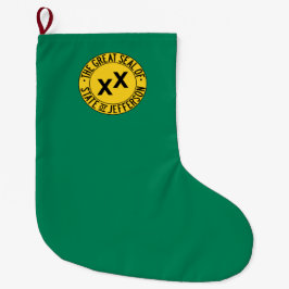 Vlag van de Amerikaanse staat Jefferson Grote Kerstsok