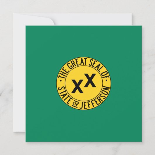 Vlag van de Amerikaanse staat Jefferson Kaart (Voorkant)