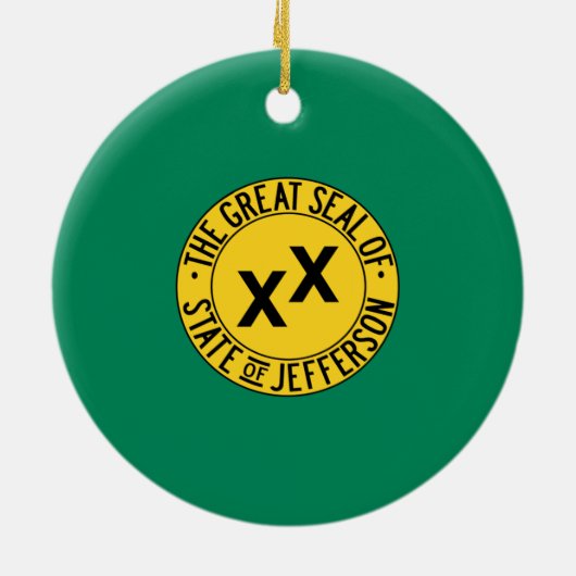 Vlag van de Amerikaanse staat Jefferson Keramisch Ornament (Achterkant)