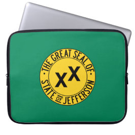 Vlag van de Amerikaanse staat Jefferson Laptop Sleeve