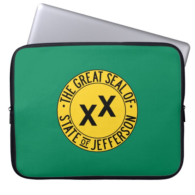 Vlag van de Amerikaanse staat Jefferson Laptop Sleeve (Voorkant)