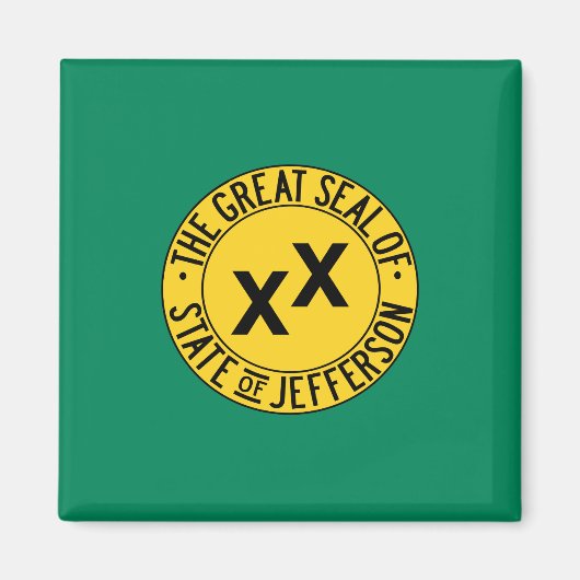 Vlag van de Amerikaanse staat Jefferson Magneet (Voorkant)