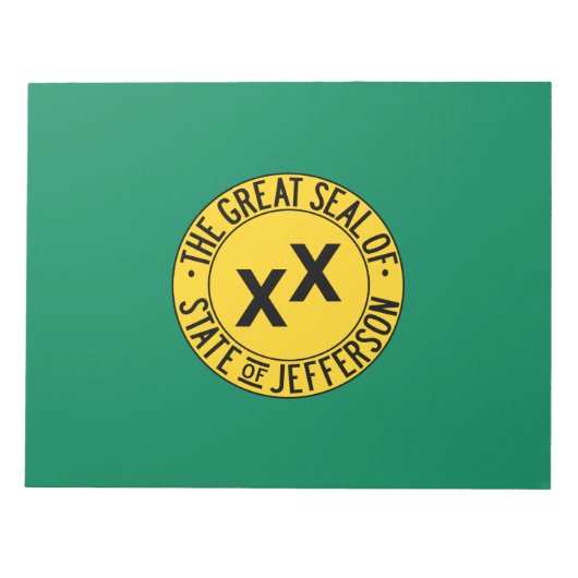 Vlag van de Amerikaanse staat Jefferson Notitieblok (Voorkant)