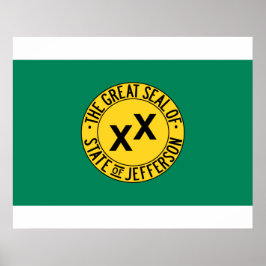 Vlag van de Amerikaanse staat Jefferson Poster