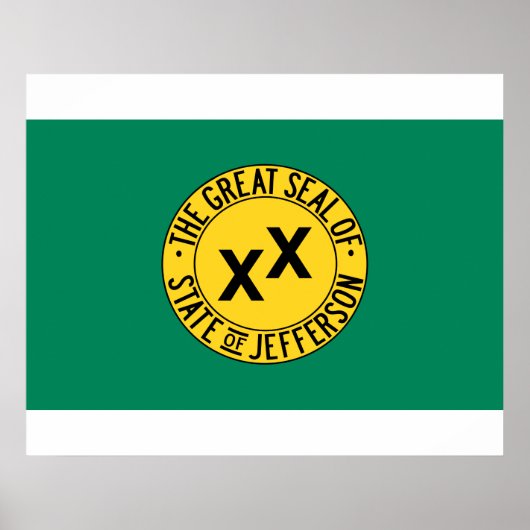 Vlag van de Amerikaanse staat Jefferson Poster (Voorkant)